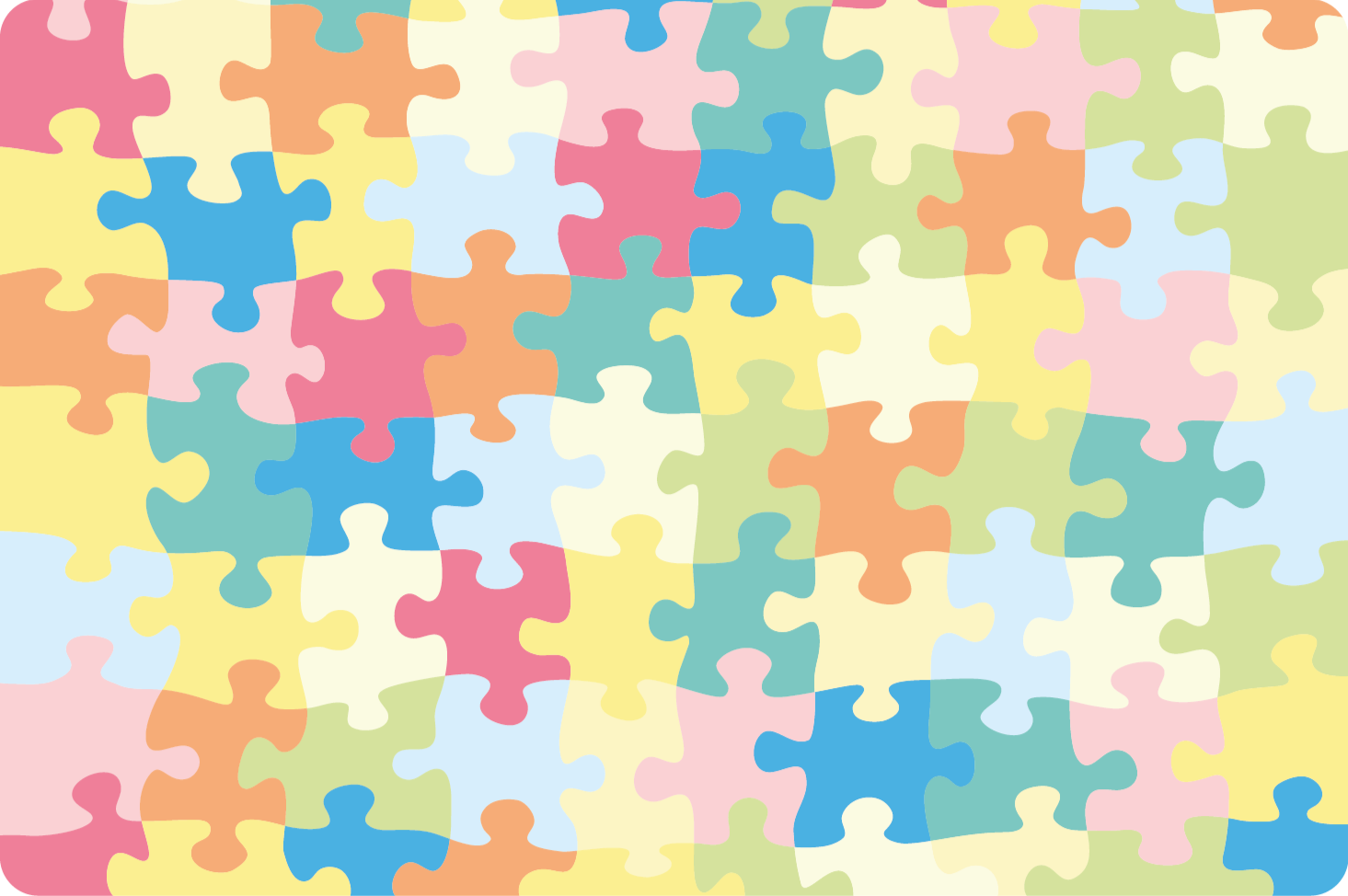 tapis vinyle pour enfants Pièces de puzzle colorées - TenStickers