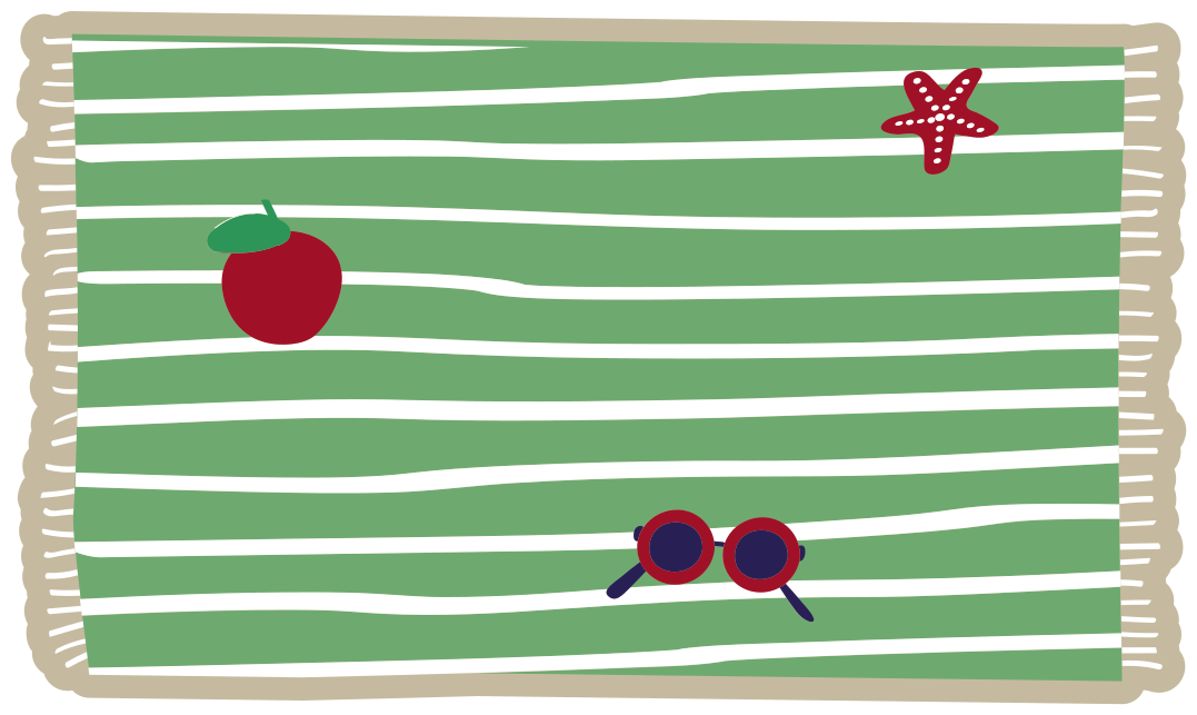 tapis vinyle Lunettes de plage et serviette - TenStickers