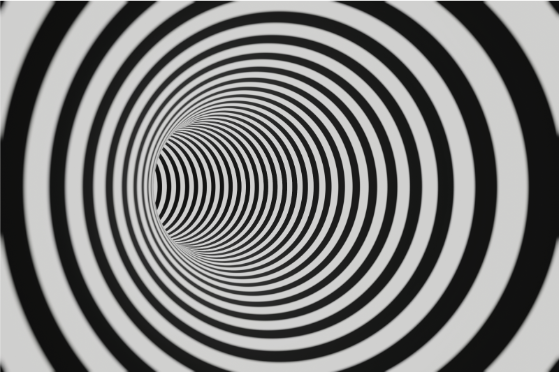 Tapis vinyle geometrique Tunnel 3d - TenStickers
