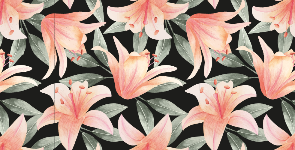 Tapis vinyle fleurs et plantes images de brise florale - TenStickers