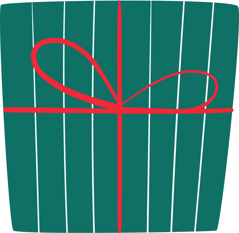 Tapis vinyle rayures rouges et vertes paquet cadeau - TenStickers