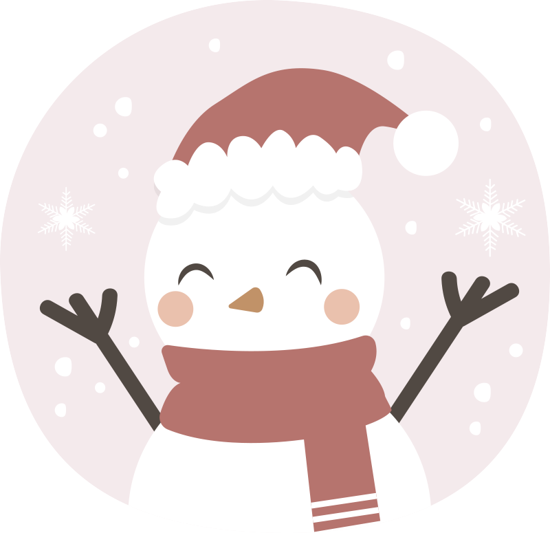 Tapis vinyle noël joyeux bonhomme de neige - TenStickers