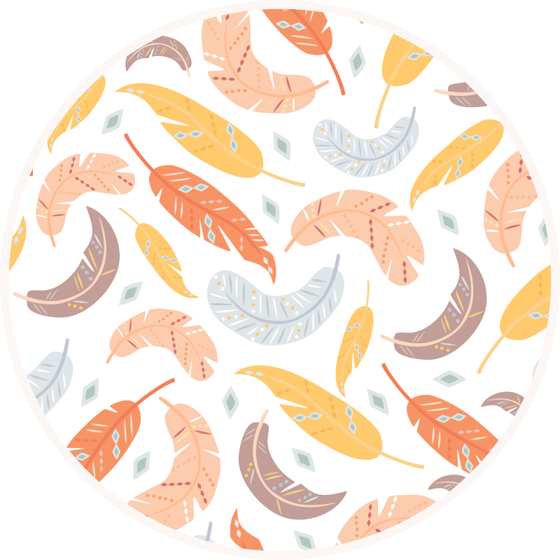 Tapis vinyle fleurs et plantes motif de feuilles botaniques - TenStickers