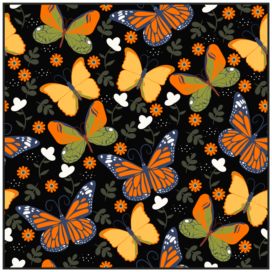 Tapis vinyle animal motif papillon - TenStickers