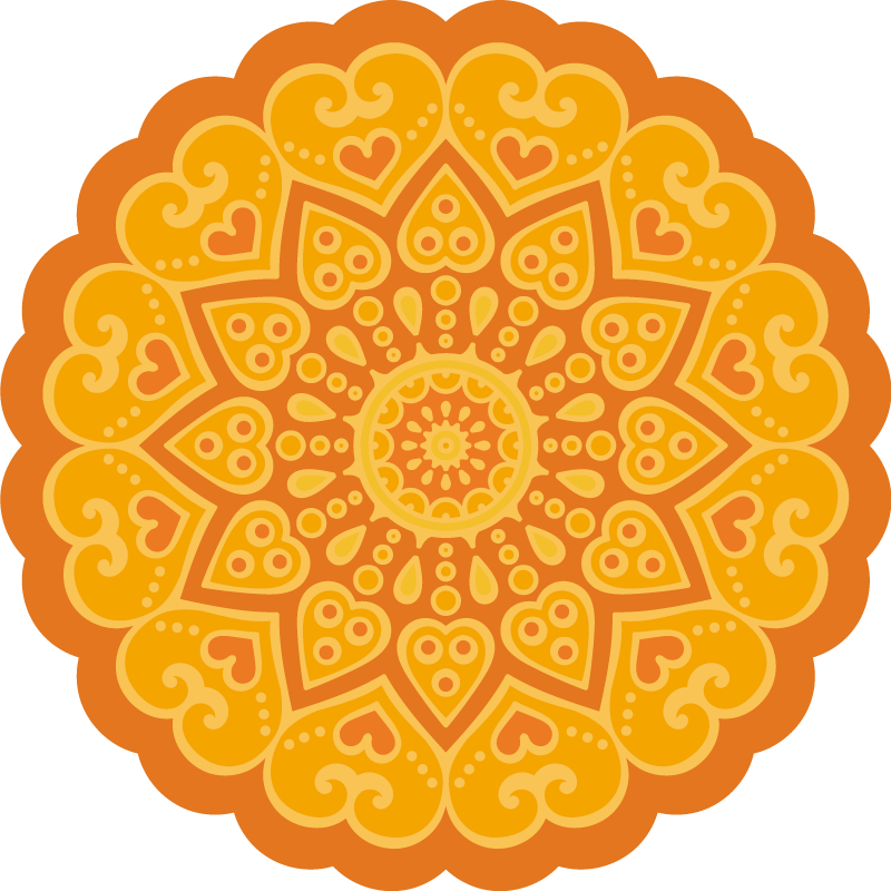 Tapis vinyle mandala accent de sol mandala - TenStickers
