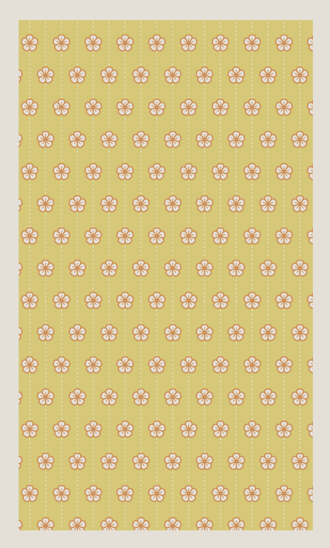 tapis vinyle mosaique vinyle de fleur de cerisier jaune - TenStickers