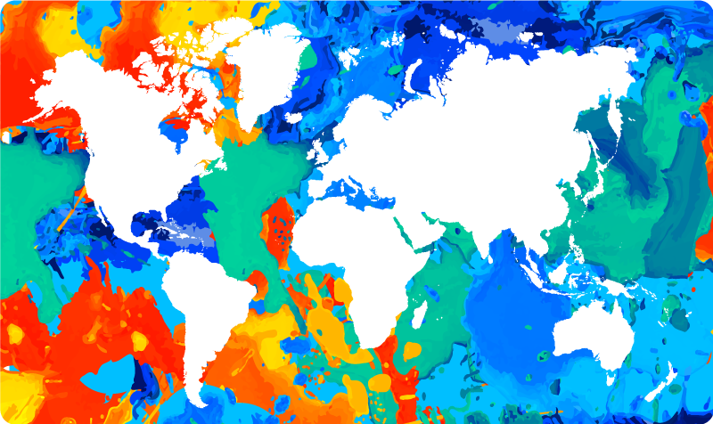 Tapis vinyle carte du monde carte du monde vibrante - TenStickers