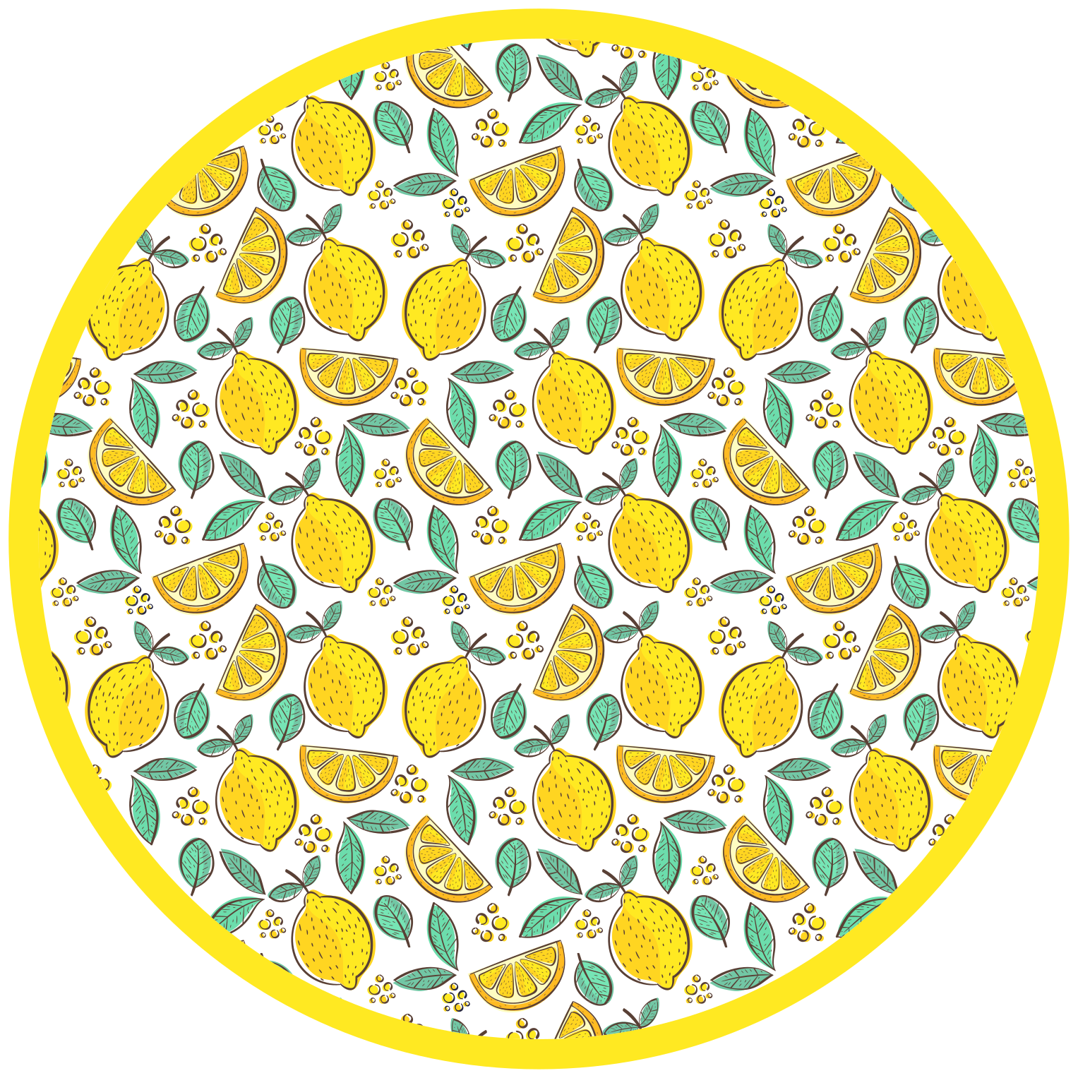 Tapis vinyle fleurs et plantes motif à motifs d'agrumes - TenStickers