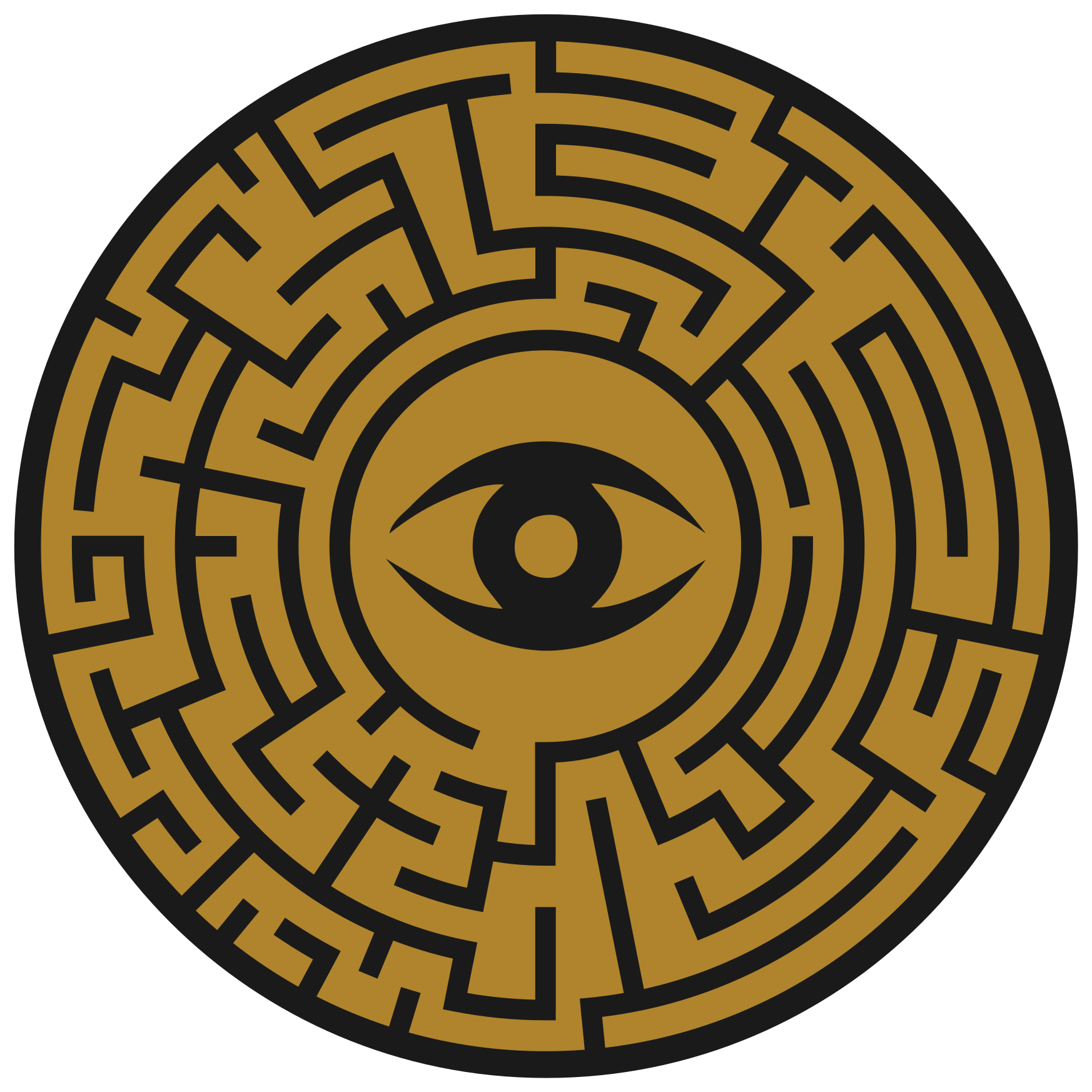 Tapis vinyle jeux symbole de l'œil du labyrinthe - TenStickers