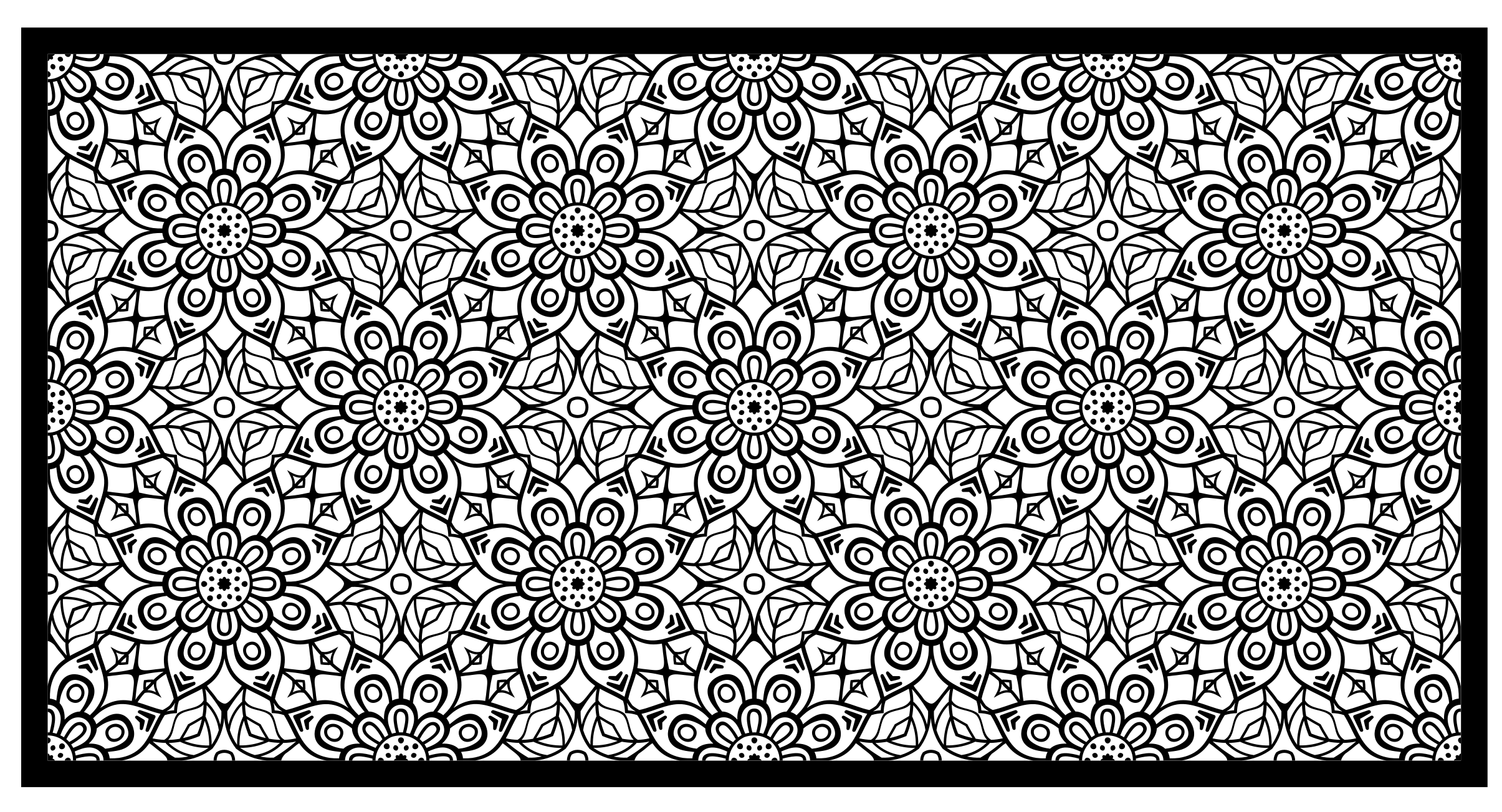 Tapis vinyle géométrique mandalas complexes - TenStickers