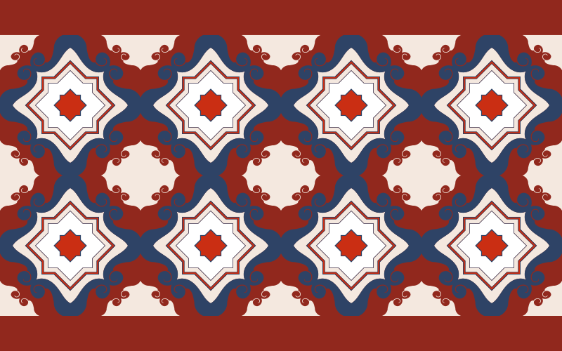 tapis vinyle mosaique Carreaux vintage rouges - TenStickers