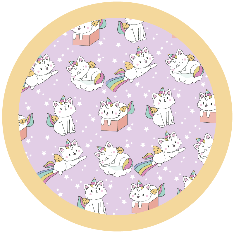 Tapis vinyle autres tapis aventure du chat licorne - TenStickers