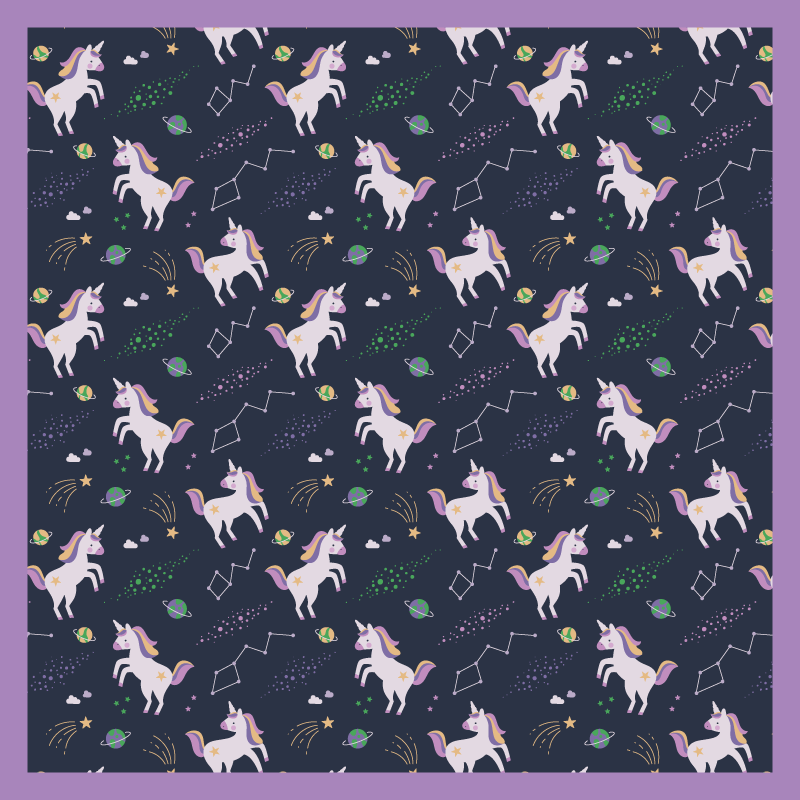 Tapis vinyle pour enfants récréation fantastique de licorne - TenStickers
