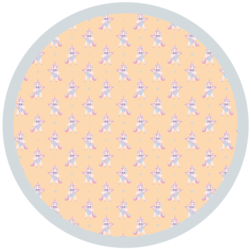 Tapis vinyle chambre bébé rondelle de lapin - TenStickers