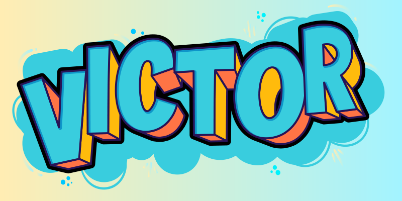 Tapis vinyle avec Nom personnalisable 3d - TenStickers