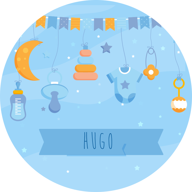 Tapis vinyle chambre bébé décor personnalisé pour nursery - TenStickers