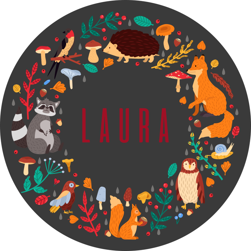 Tapis vinyle chambre bébé forêt personnalisée - TenStickers