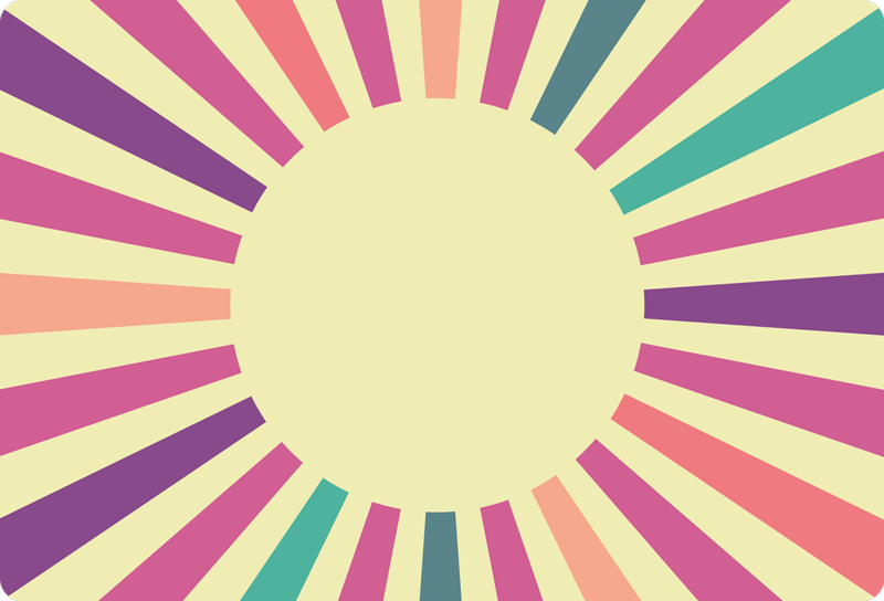 Tapis vinyle géométrique conception de lignes rayonnantes - TenStickers