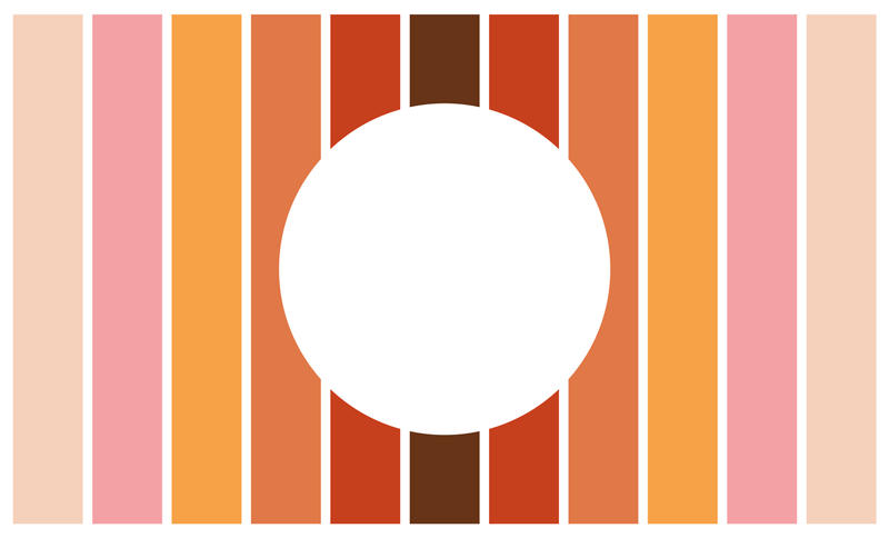 tapis vinyle geometrique Soleil des années 70 - TenStickers