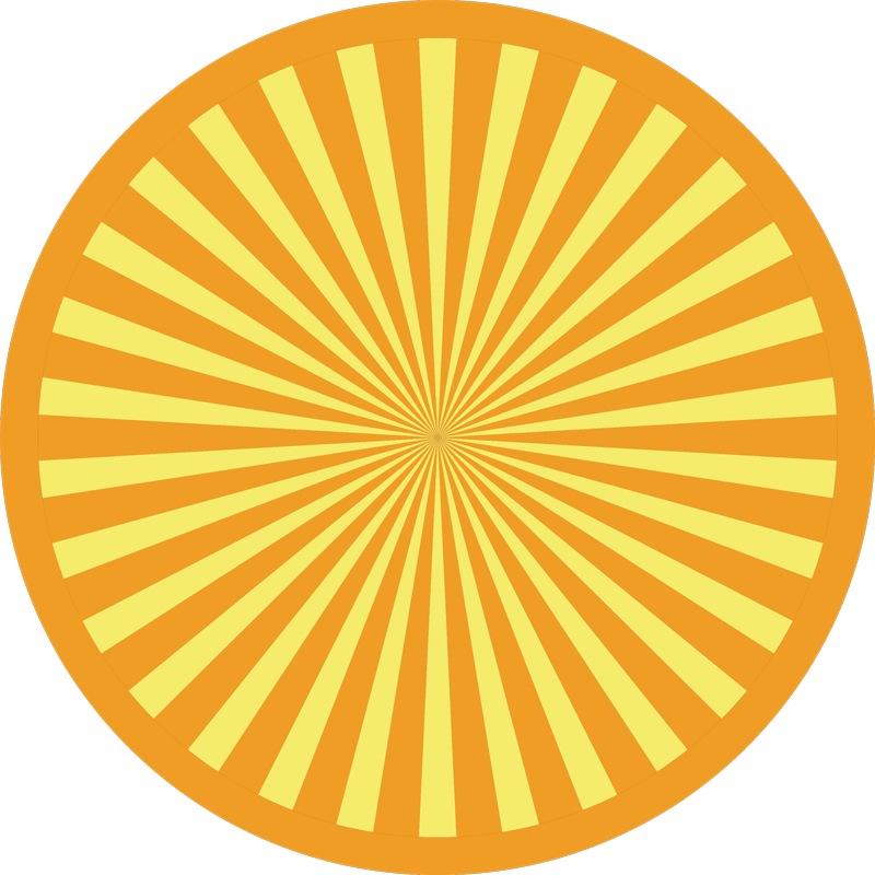 Tapis vinyle Coucher de soleil abstrait orangé - TenStickers