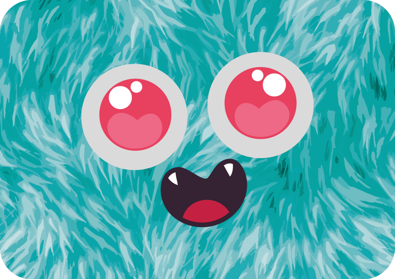 Tapis vinyle autres tapis visage de monstre - TenStickers