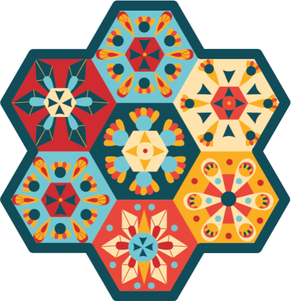 tapis vinyle carreaux Carreaux de couleur hexagonale - TenStickers