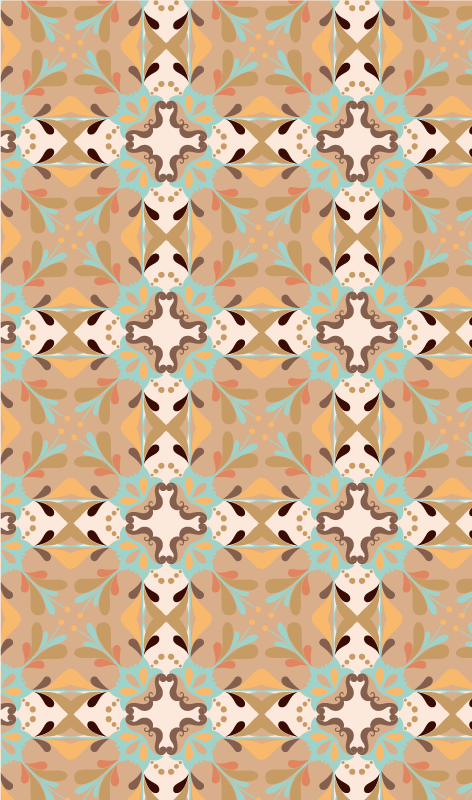 tapis vinyle carreaux classiques - TenStickers