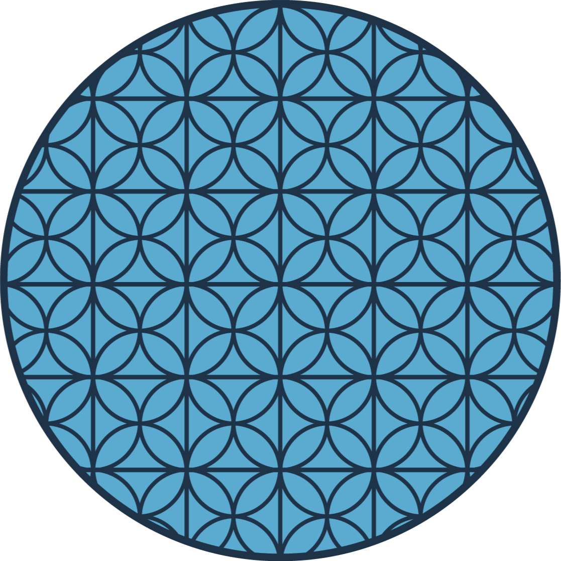 Tapis vinyle géométrique forme géométrique circulaire - TenStickers