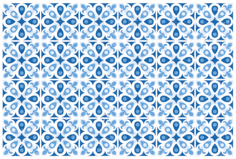 tapis vinyle moderne Bleu waterhouse - TenStickers