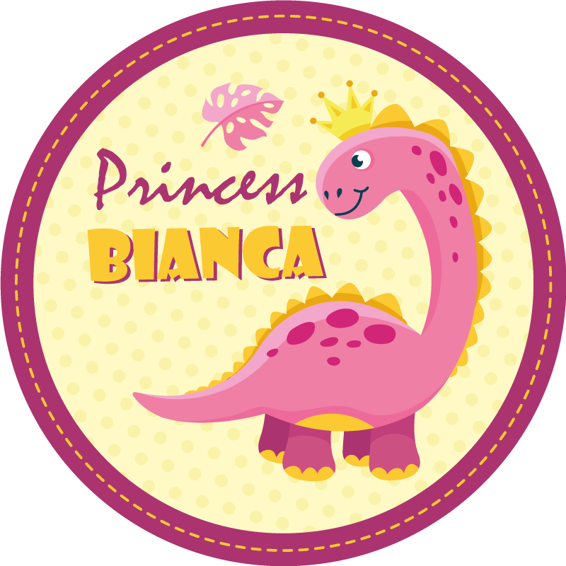 Tapis vinyle chambre bébé princesse dinosaure - TenStickers