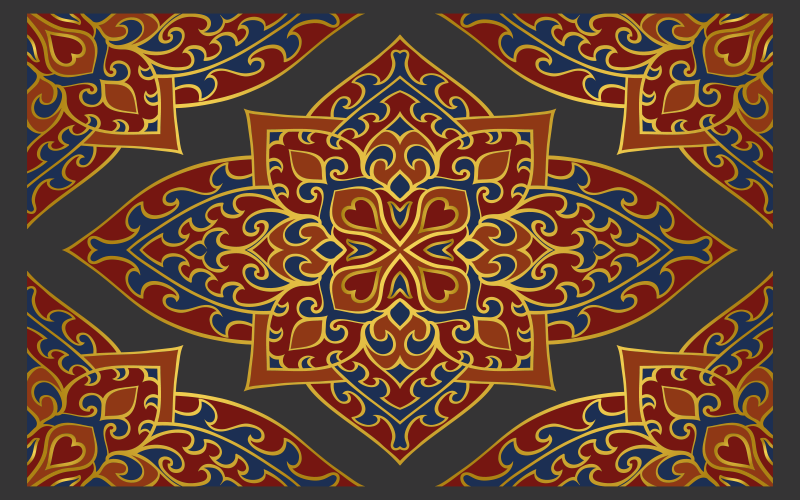tapis vinyle couloir Texture persane orientale - TenStickers