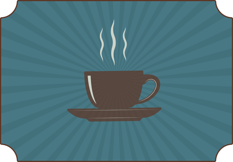 tapis vinyle moderne Tasse à café expresso fond bleu - TenStickers