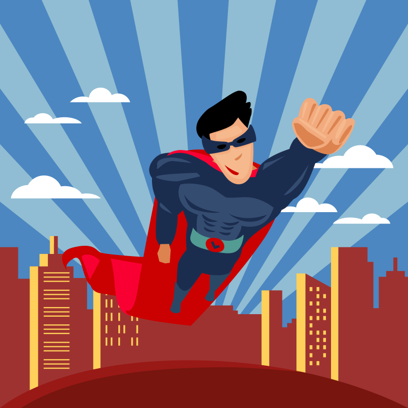 Tapis vinyle autres tapis vol de super-héros - TenStickers