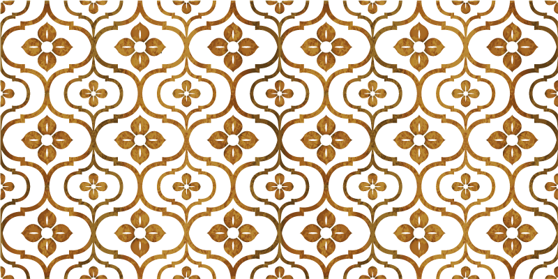 Tapis vinyle carreaux de ciment motif de tuile ornementale - TenStickers