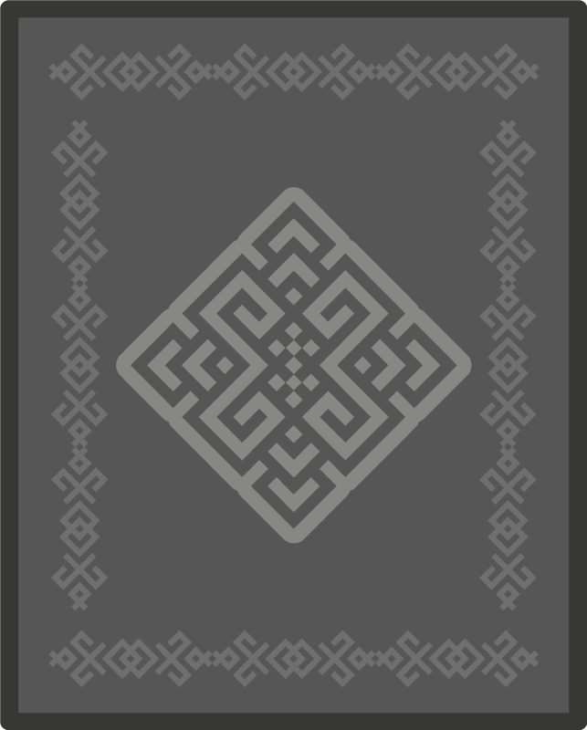 tapis vinyle Gris rectangulaire ethnique - TenStickers