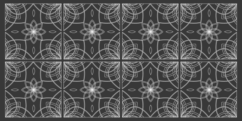 tapis vinyle moderne Conception de carreaux carrés - TenStickers