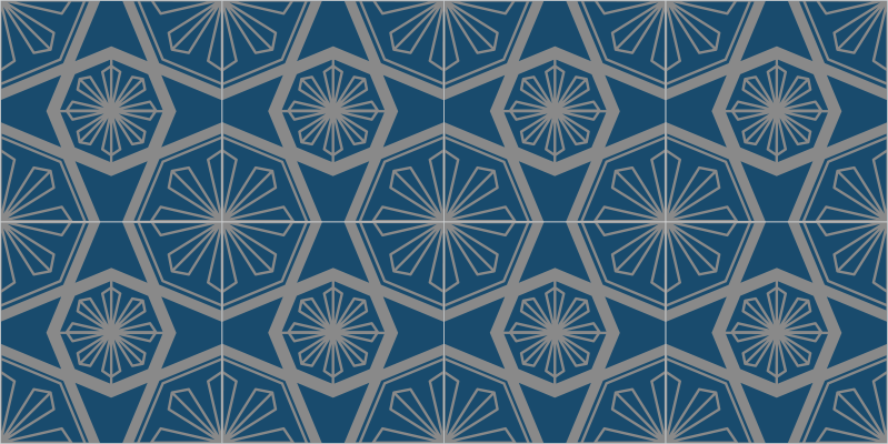 Tapis vinyle moderne ciment gris bleu - TenStickers