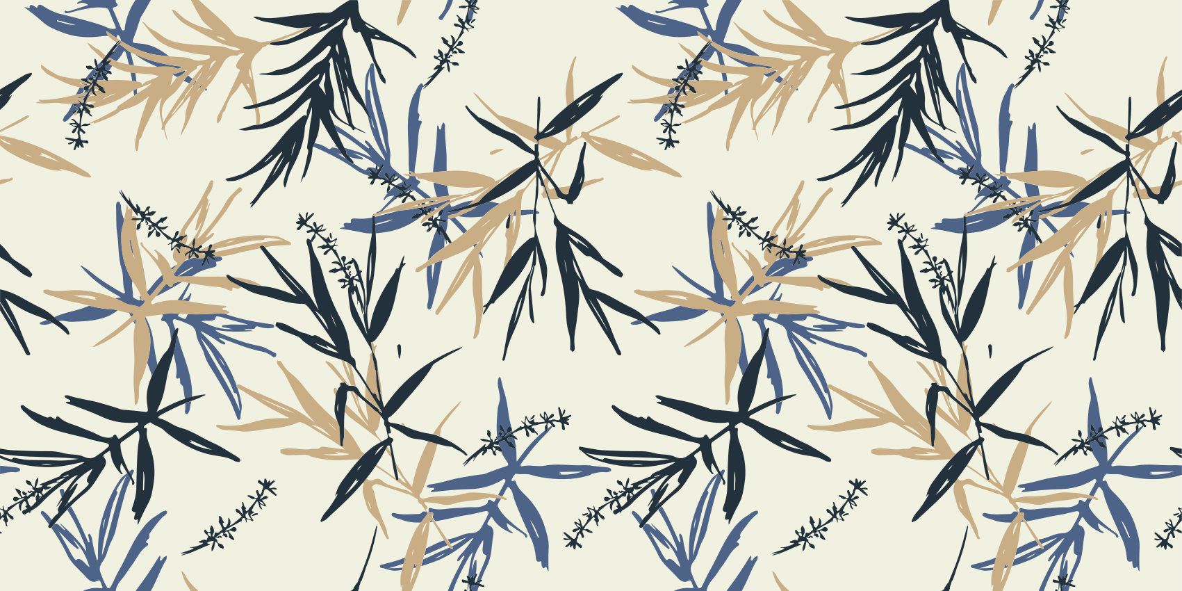 Tapis vinyle fleurs et plantes motif botanique en bambou - TenStickers