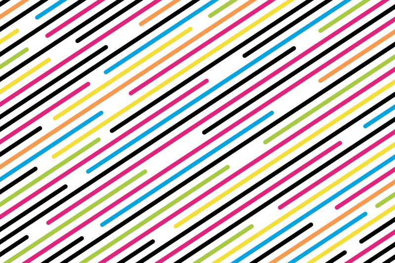 Tapis vinyle rayures lignes obliques colorées - TenStickers