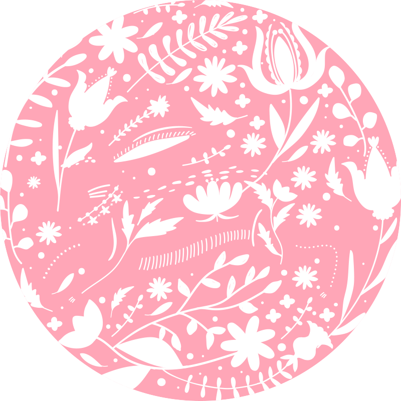 Tapis vinyle fleurs et plantes motifs botaniques - TenStickers