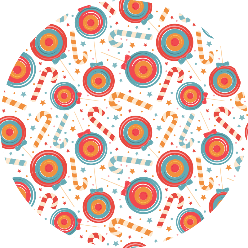 Tapis vinyle jeux images du pays des bonbons - TenStickers