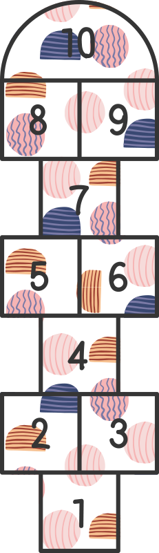 tapis de jeu Marelle circulaire - TenStickers