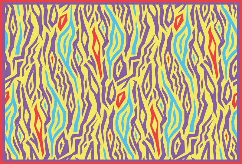 Tapis vinyle géométrique rayures zébrées abstraites - TenStickers