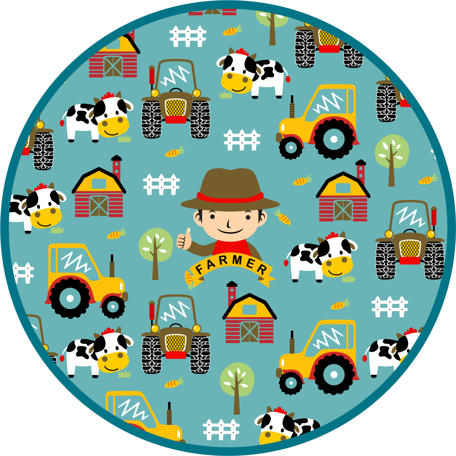 Tapis vinyle autres tapis modèle amusant d'agriculteur - TenStickers