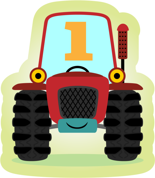 Tapis vinyle pour enfants illustration de tracteur - TenStickers