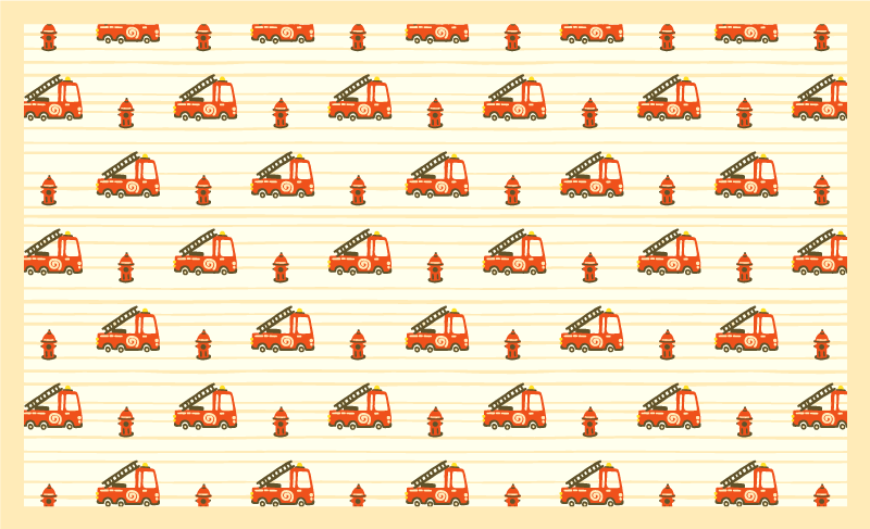 Tapis vinyle pour enfants Camion de pompiers   - TenStickers