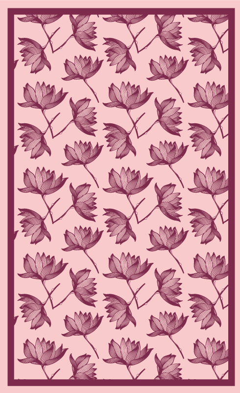 Tapis vinyle fleurs et plantes décor à motifs floraux - TenStickers