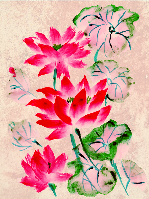 Tapis vinyle fleurs et plantes Éclosions florales élégantes - TenStickers