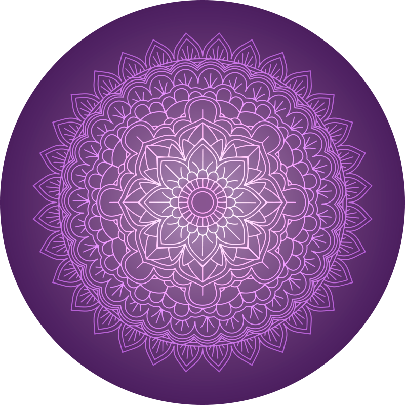 Tapis vinyle Mandala violet - TenStickers