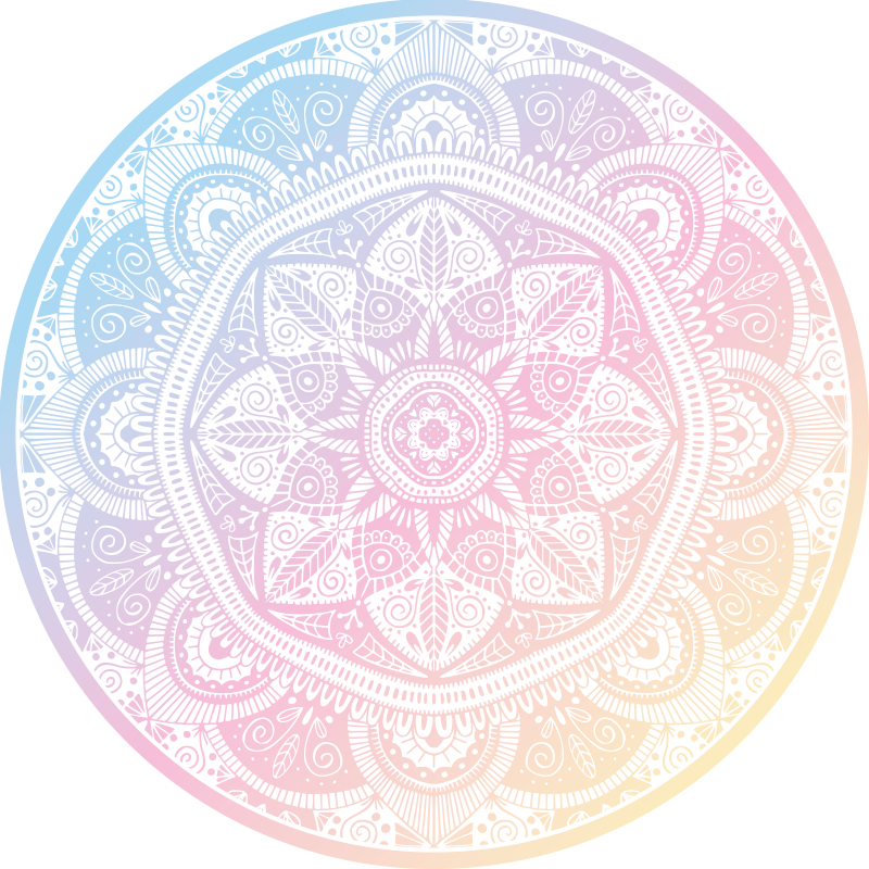 Tapis vinyle mandala dégradé - TenStickers